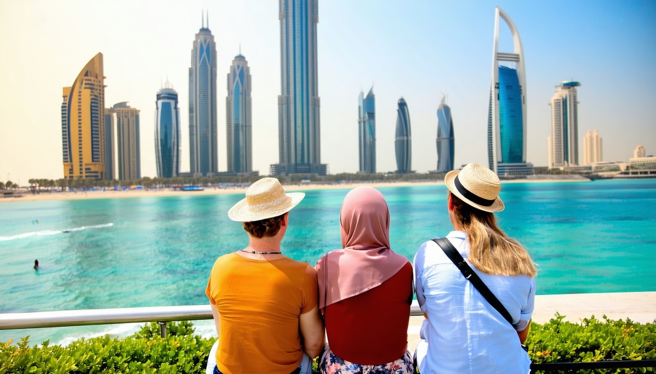 Travelers enjoying Dubai landmarks with Road Pass Journey Travel