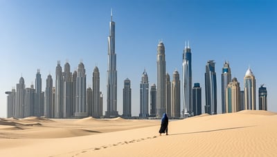 Dubai skyline and desert adventure