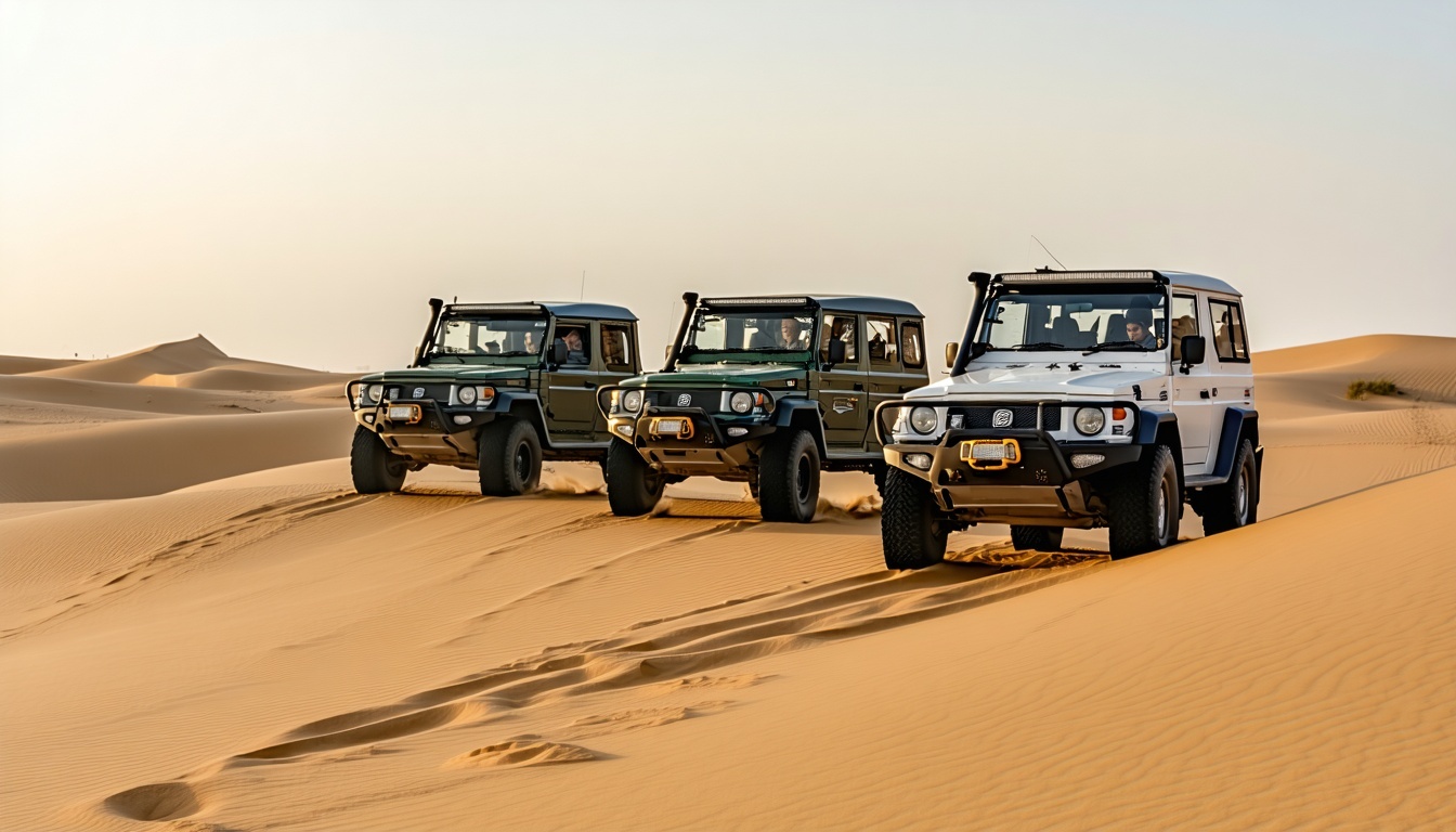 Desert adventure in Dubai with 4x4 vehicles